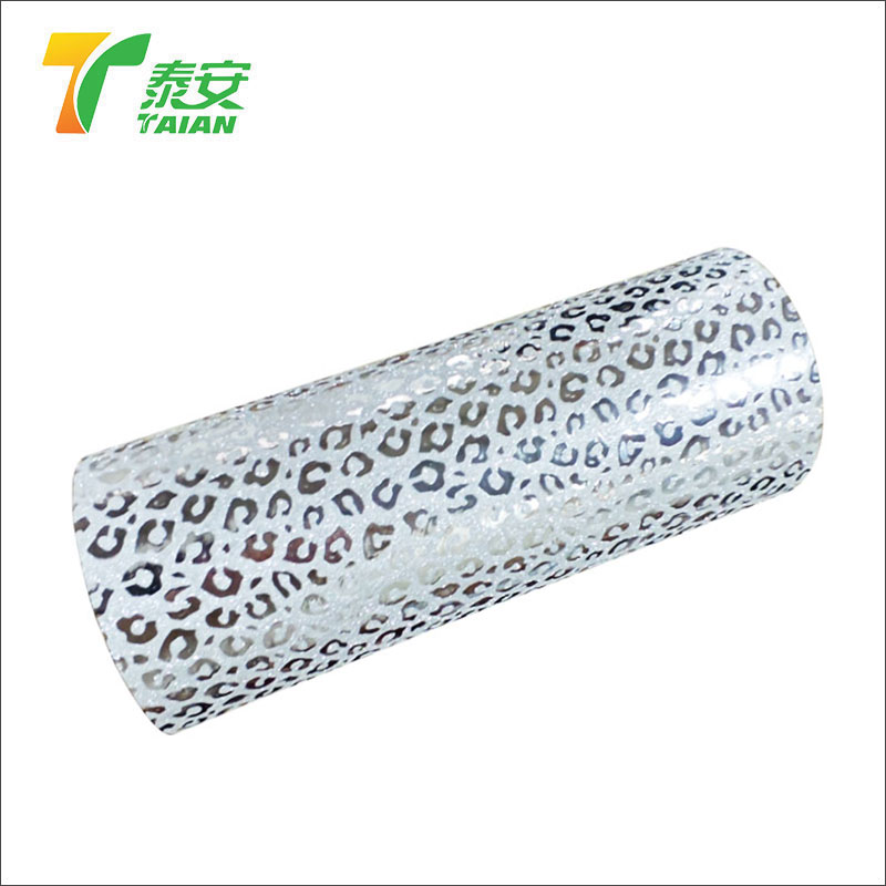 Silver Leopard Skin Pattern Glitter Thermal Lamination Film